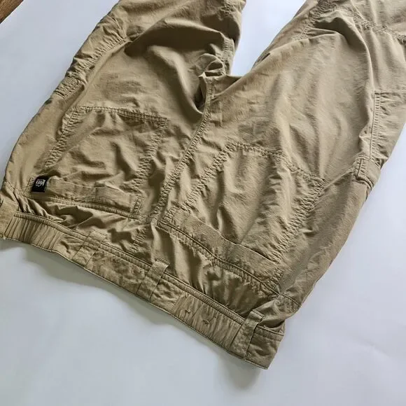 REI Coop Pants Hiking Men 34x30 Brown Outdoors Camping Roll Tab Snap Leg Relaxed - Picture 4 of 13